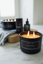 Teakwood 12 oz scented candle